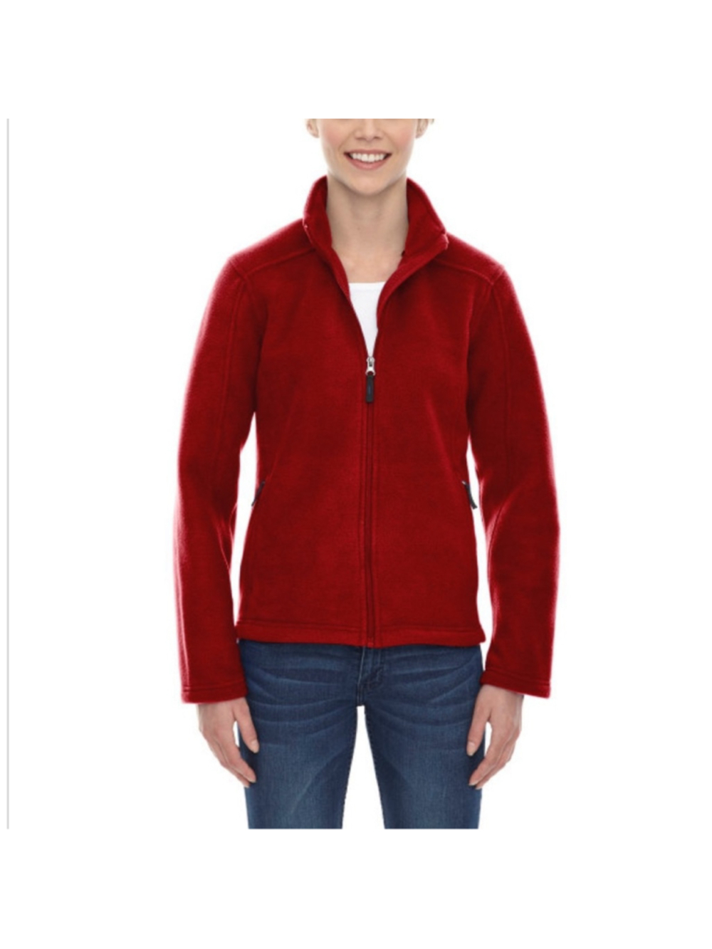 Core365 Women's Red Fleece Jacket